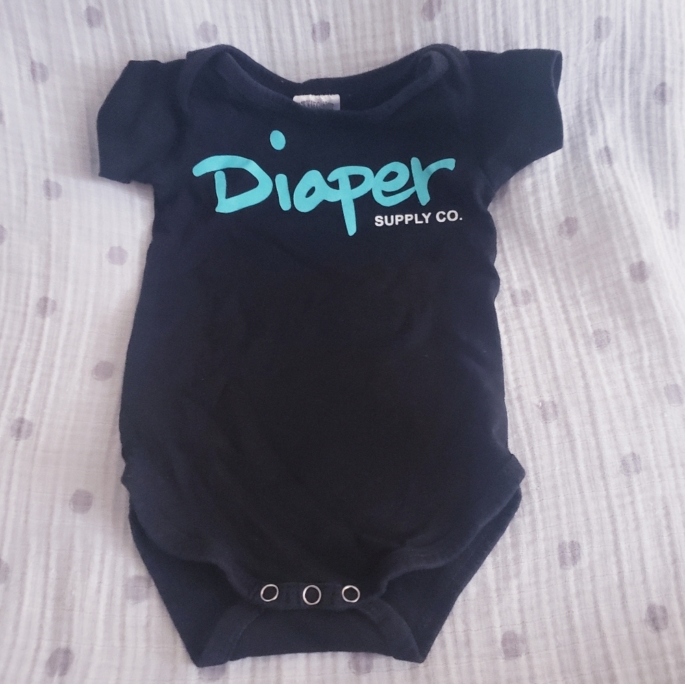 Cute Black Baby Onesie. EUC.